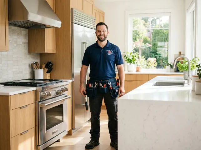 Appliance Repair Hero technician in a Avon Park, FL kitchen after an appliance repair